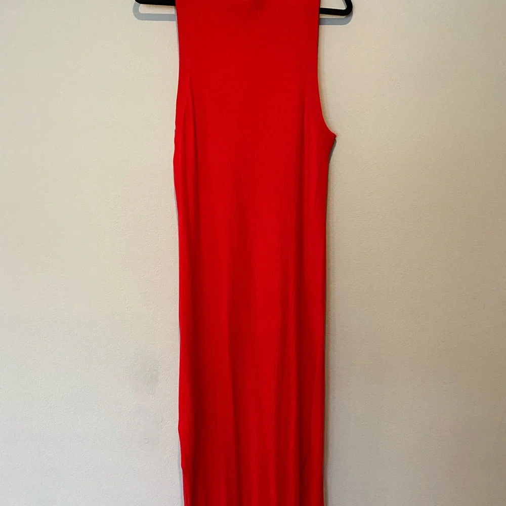 Banana Republic sleeveless red midi dress, XL TALL length - Picture 7 of 16